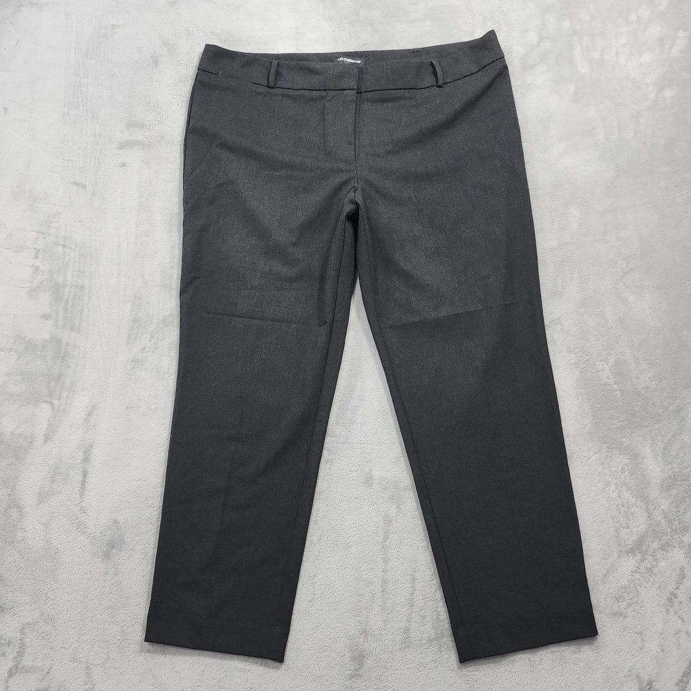 Liz Claiborne Pants Womens 16 Black Emma Classic Mid Rise Ankle Preppy Office